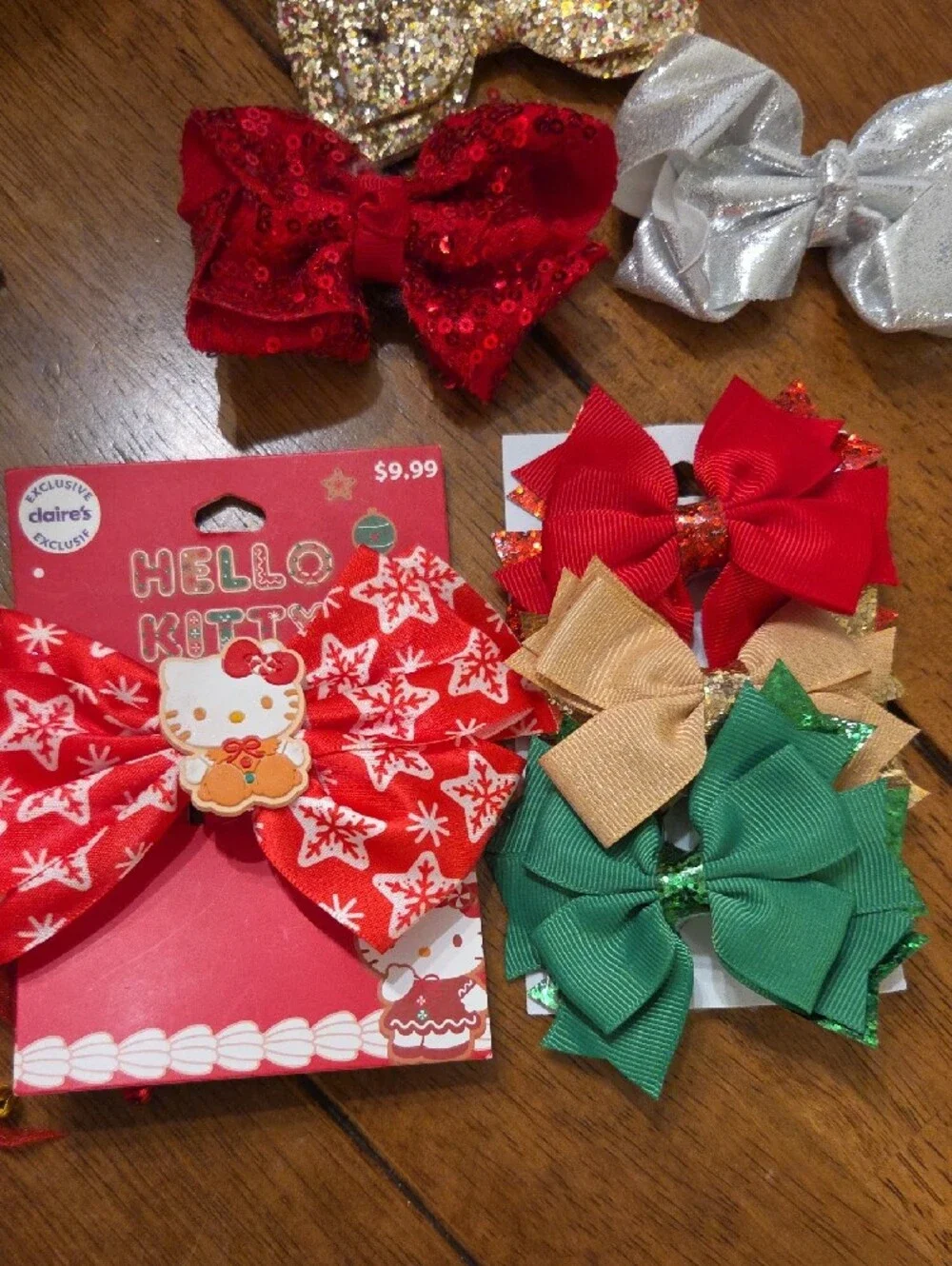 Holiday Red Bow Hair Clip - Kids Accessories Bundle Of Bows